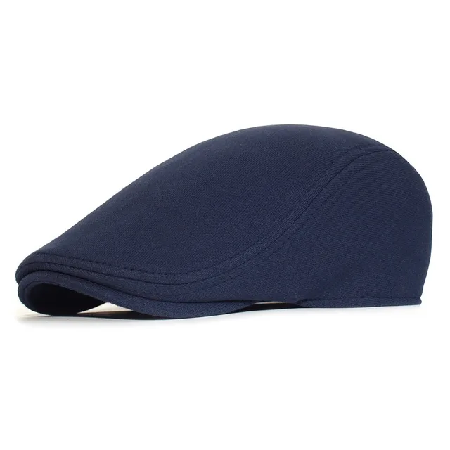 Pure Cotton Solid Color Beret Simple Artistic Retro Navy Blue - Shop at LoveMi