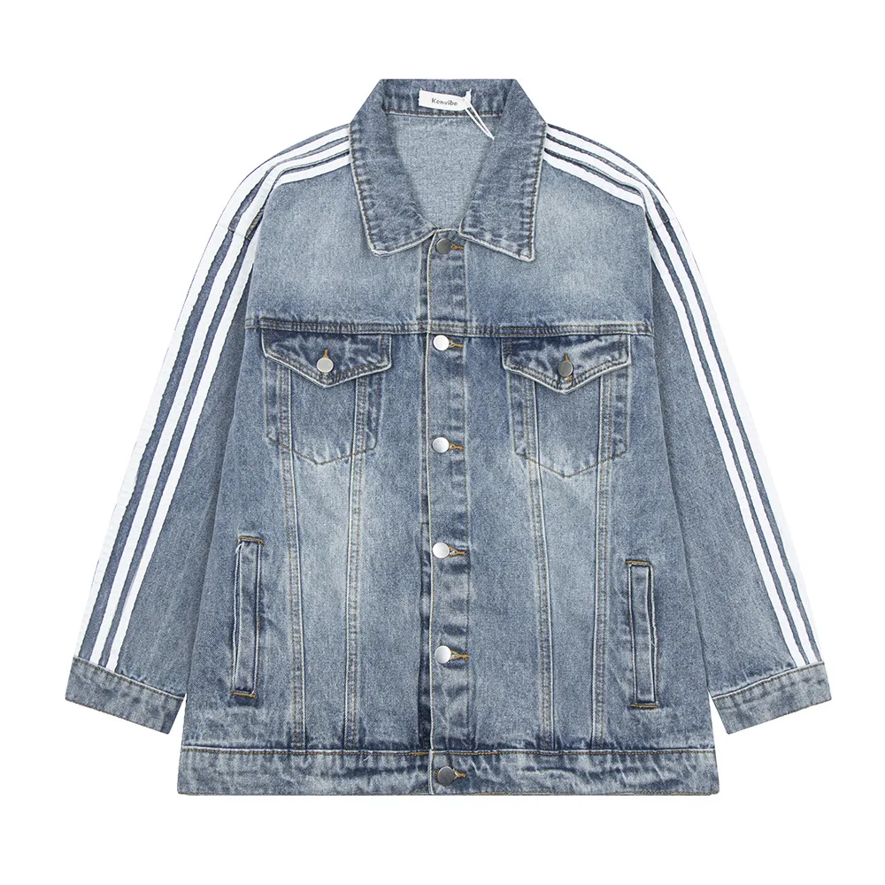 Punk Distressed Wash Denim Jacket Blue - Shop at LoveMi