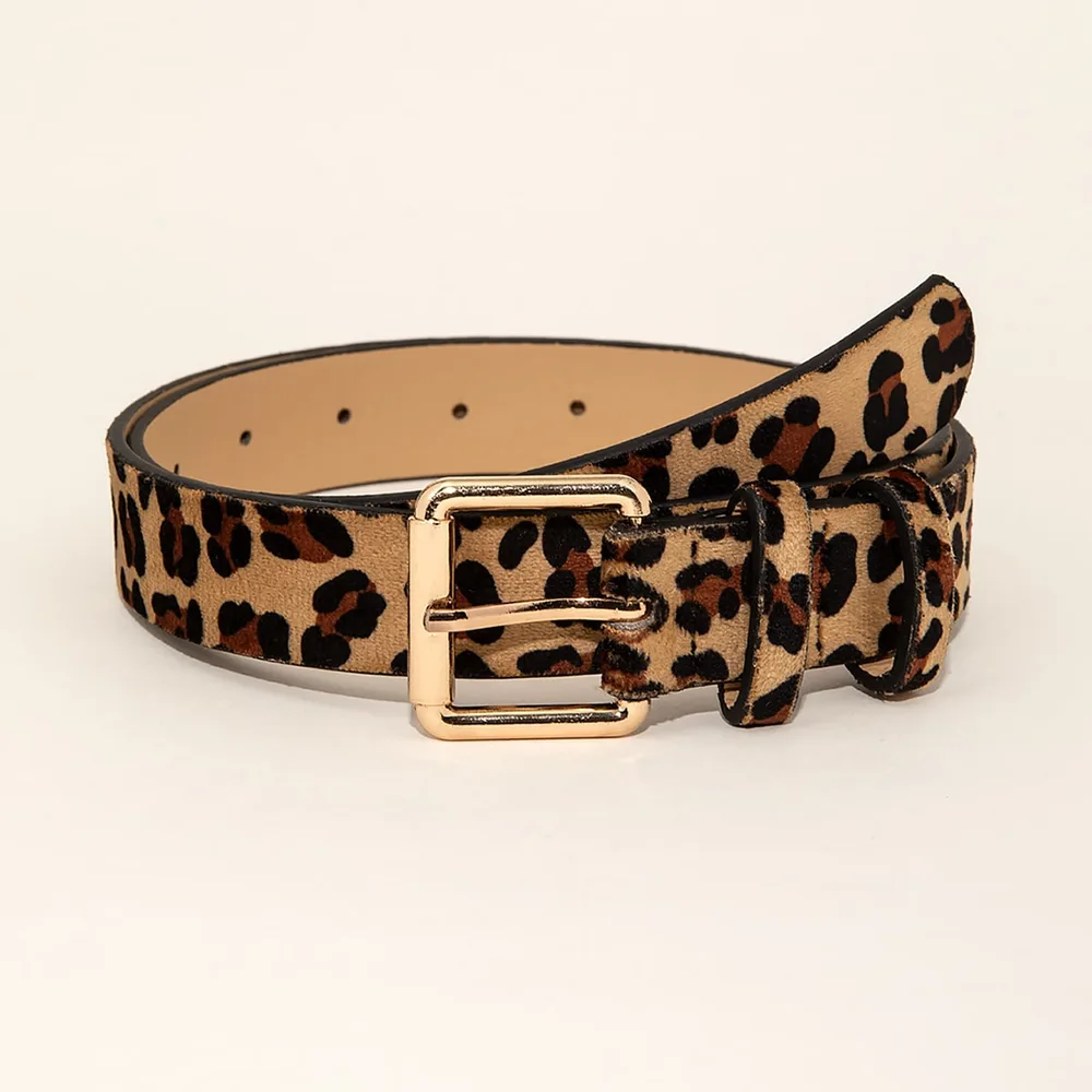 Female Business Leisure Trend Versatile Belt - Leopard Print