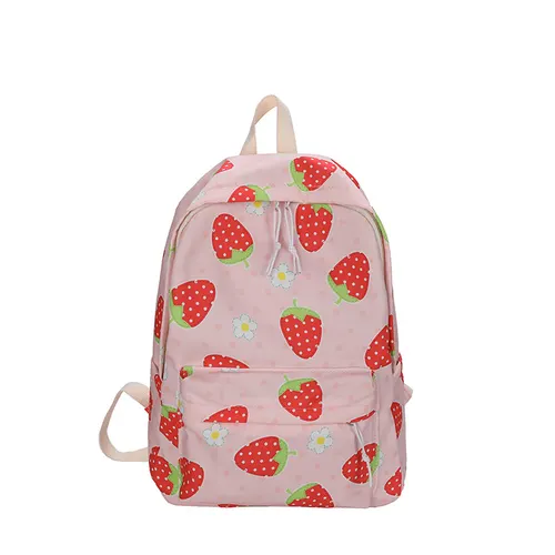 Fashion Canvas Backpack Cartoon Girl Cute Large Capacity Casual All match Backpack Pink - Shop at LoveMi
