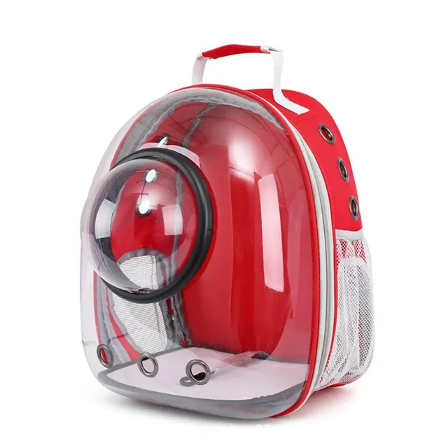 Pet Leisure Simple Large Capacity Space Bag Side Open With Cover Red - Shop at LoveMi