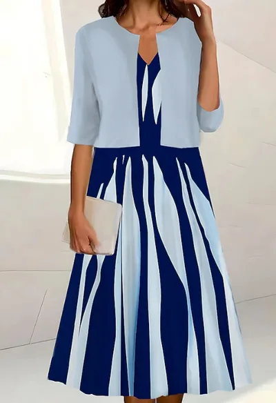 Commuter Floral Print Dress Two piece Set 4 Models - Shop at LoveMi