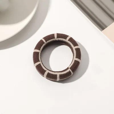 Towel Coarse Rubber Strap Simple Hair Ring Mesh Deep Coffee - Shop at LoveMi