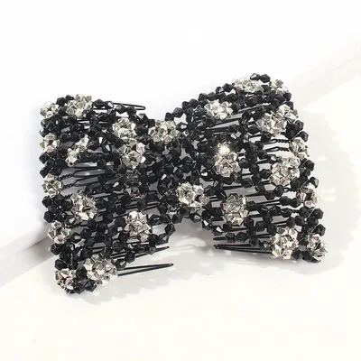 Creative Variety Elastic Magic Comb Hair Band Headdress Style Seven Silver Flowers - Shop at LoveMi