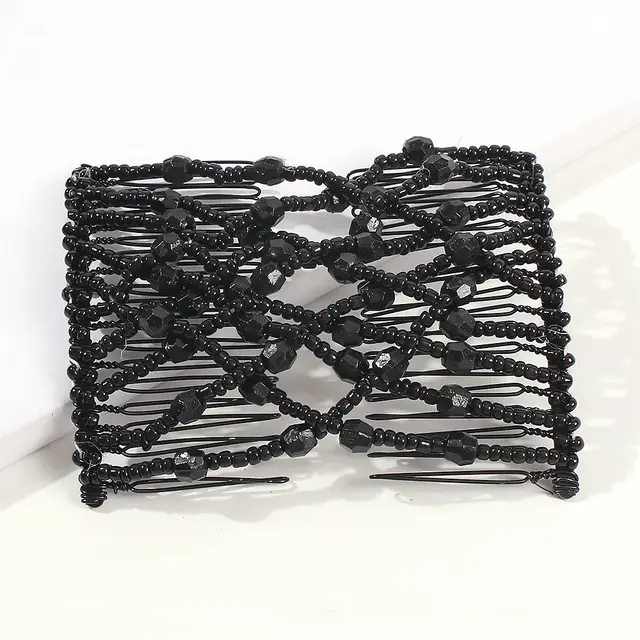 Creative Variety Elastic Magic Comb Hair Band Headdress Style Six Black - Shop at LoveMi