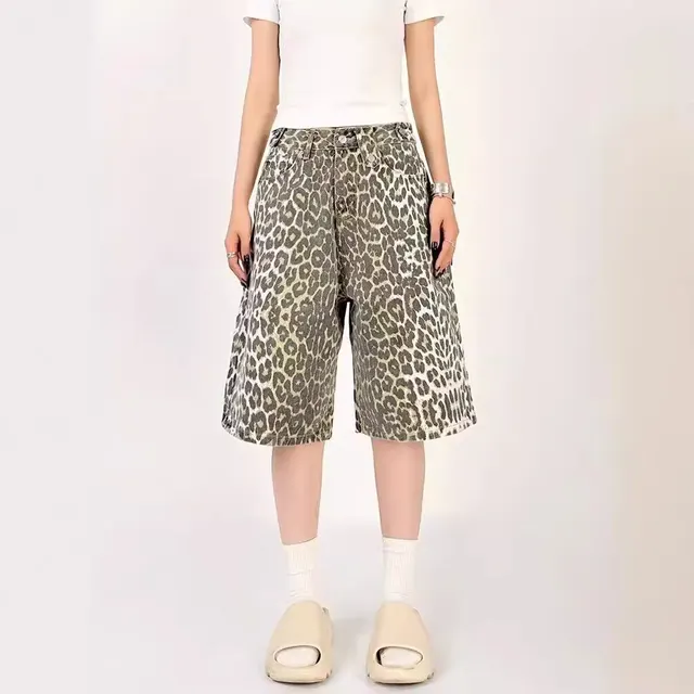 Loose Casual Trendy All match Shorts Leopard Print - Shop at LoveMi