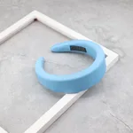 Creative Korean Version Candy-colored Milk Silk Sponge Thickening Wide Brim Hair Band - Light Blue