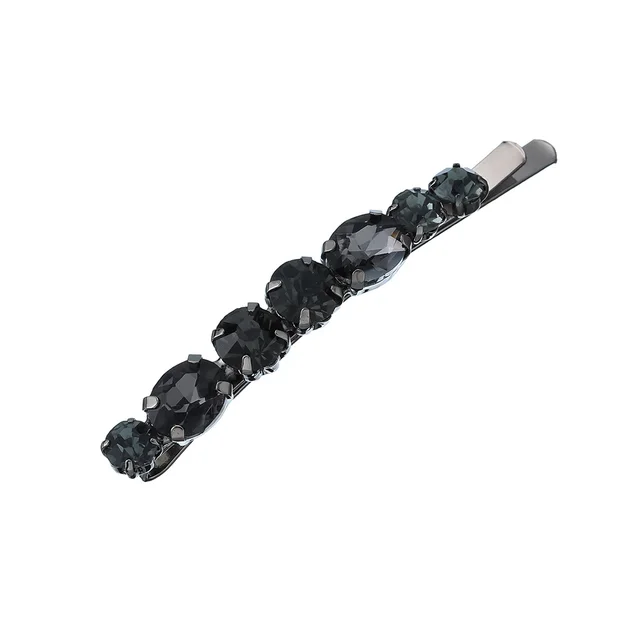 Celebrity All match Hair Accessories Light Luxury Diamond embedded Bangs Shredded Hairpin Black Hs J3052Blk - Shop at LoveMi