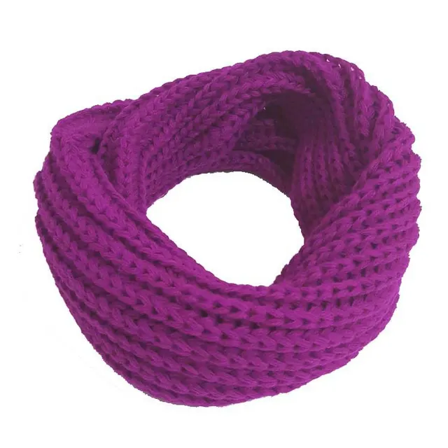 Men's And Women's Korean style Single ring Wool Small Scarf Rose Red - Shop at LoveMi
