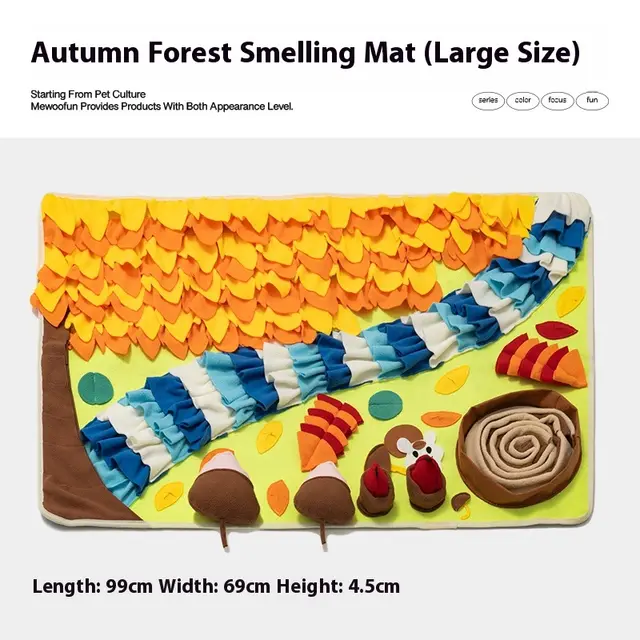 Dog Sniffing Mat Hiding Food Sniffing Blanket Autumn Forest - Shop at LoveMi