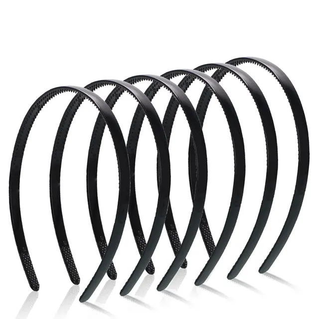 Korean Style Headdress BlackHair Accessories Hair Hoop Plastic Variety 6 Bright Black 50G - Shop at LoveMi