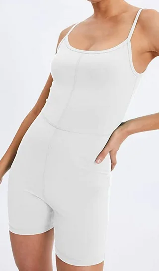 Women's Fashion Personalized Backless Sheath Jumpsuit - White