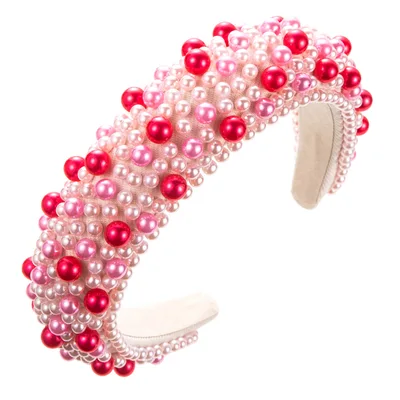 Baroque Sponge Pearl Hair Accessories 1 Pink - Shop at LoveMi