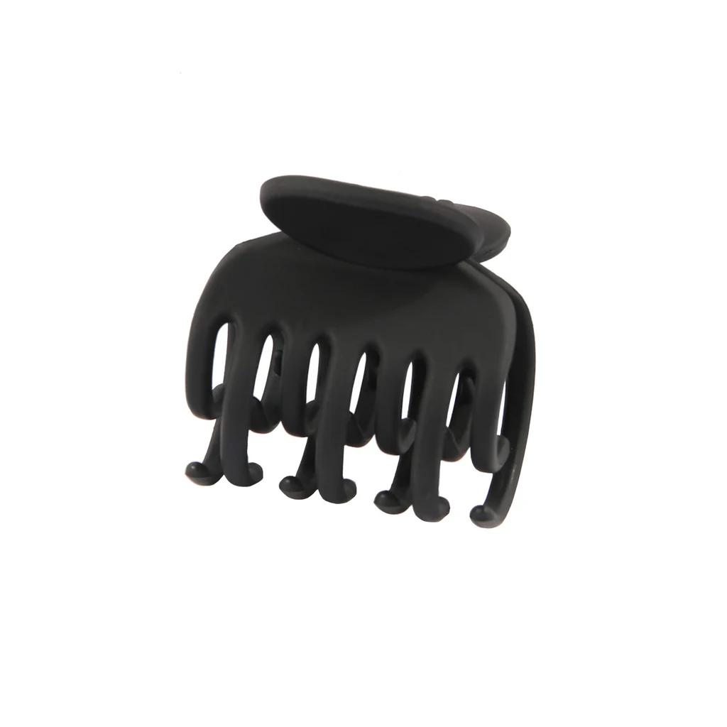 Simple Frosted Small Jaw Clip - 4Cm Claw Black