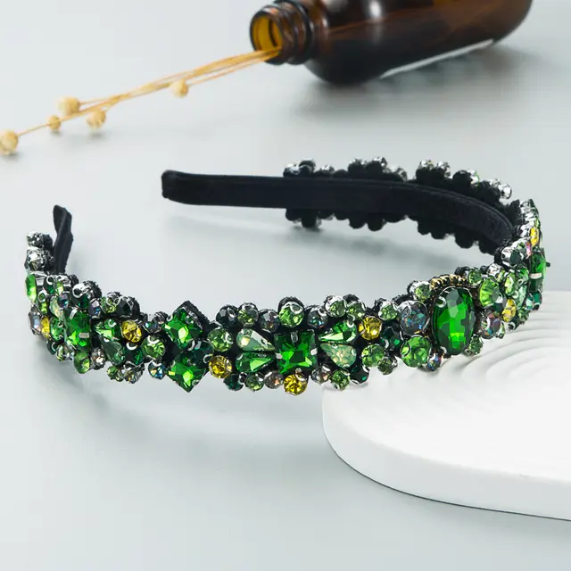 Baroque Vintage Court Style Headband Green - Shop at LoveMi