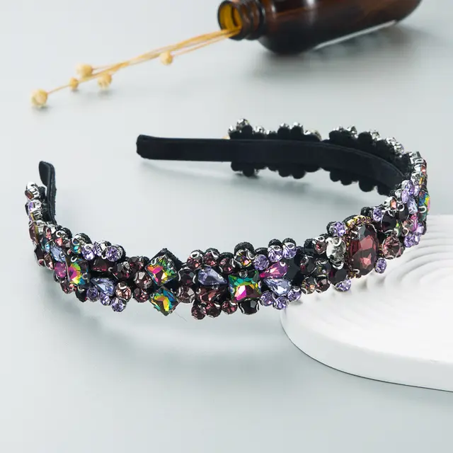 Baroque Vintage Court Style Headband Purple - Shop at LoveMi