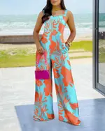 Blue Orange Print