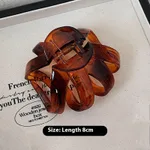 Japanese And Korean High-capacity Temperament Hair Clip - Dark Coffee Color