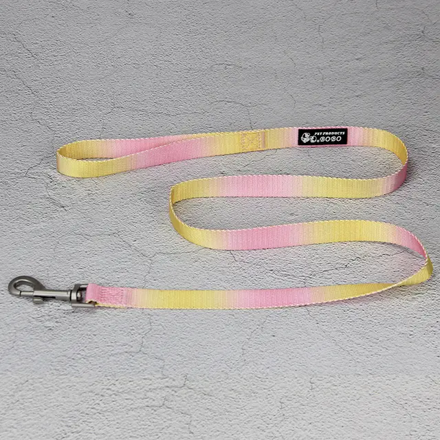 Pet Gradient Color Out Dog Leash Leash Set Bracelet Pink And Yellow - Shop at LoveMi