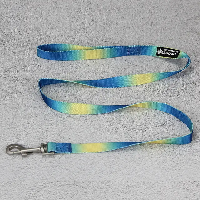 Pet Gradient Color Out Dog Leash Leash Set Bracelet Yellow And Blue - Shop at LoveMi