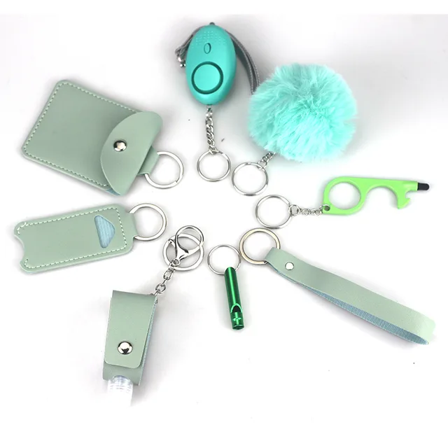 9 piece Keychain Fashion Leather Green - Shop at LoveMi