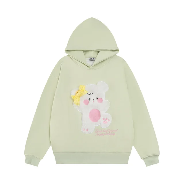Bear Bow Decoration Hooded Bathroom Green - Shop at LoveMi