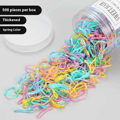 One Time Strong Pull Continuous Children's Hair Circle 04 Spring Color 500 Pieces - Shop at LoveMi