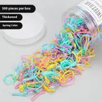 One Time Strong Pull Continuous Children's Hair Circle - 04 Spring Color 500 Pieces