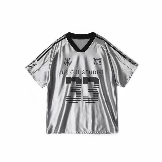 American V neck Raglan Sleeves With Icy Short Sleeves Silver Grey - Shop at LoveMi