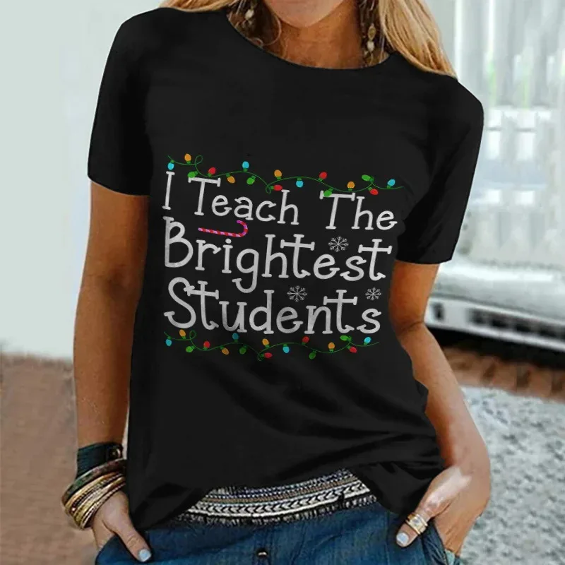 3D Printed Loose Round Neck Short Sleeve T shirt Top F169P146 S - Shop at LoveMi