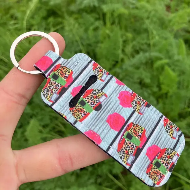 Printed Leopard Print SUNFLOWER Snake Pattern Women's Lipstick Pack Sets Of Key Chain Creative Perfume Bag Leopard Car - Shop at LoveMi