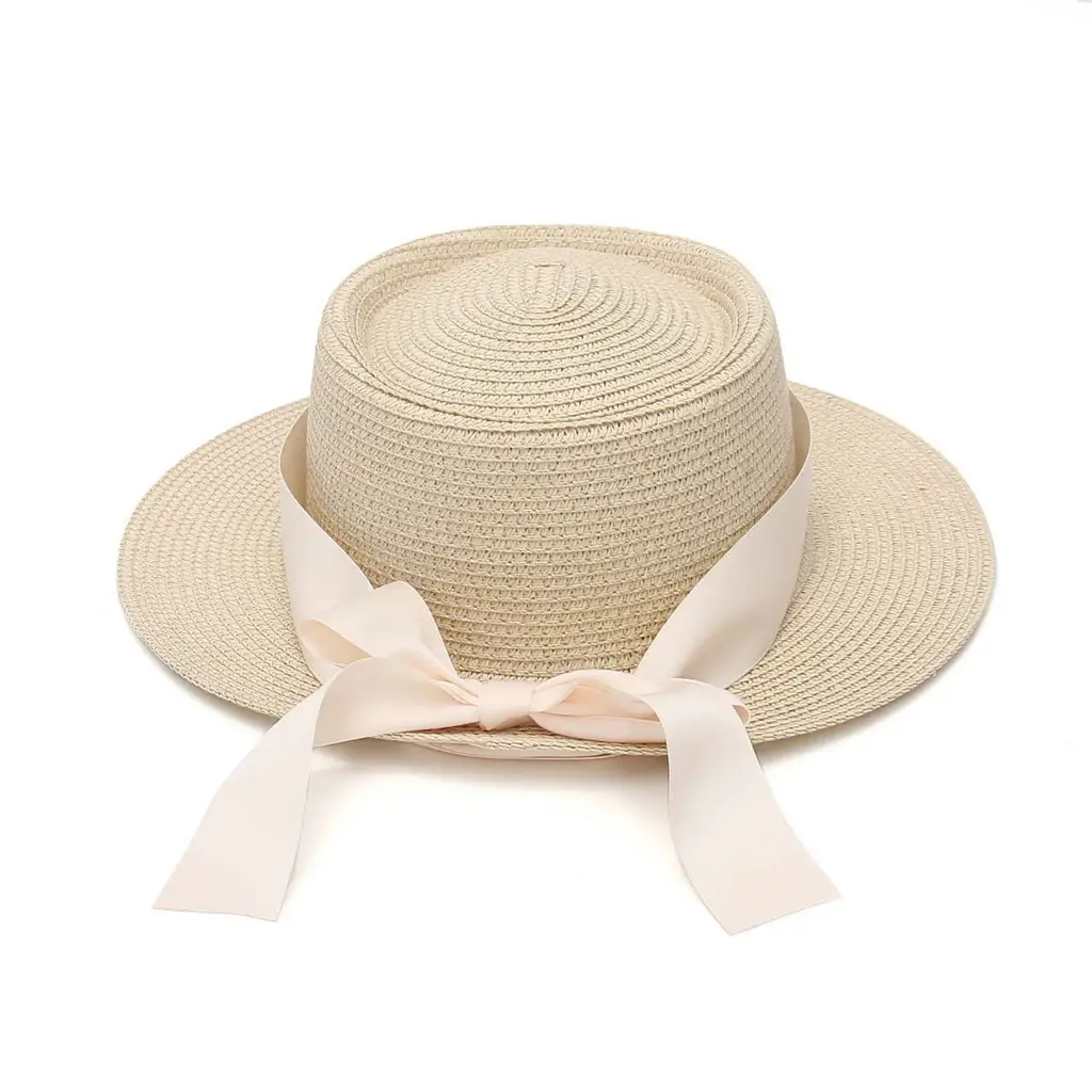 Seaside Beach Hat British Raffia Hat Summer Vacation Sun Protection Sun Hat - E21Fmz250B