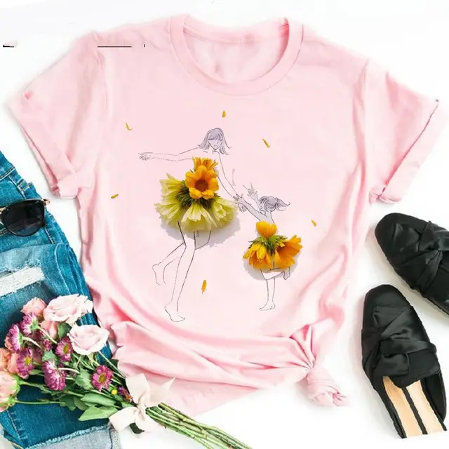 Super Popular Fashion Petal Skirt Girl Printed T shirt C4 - Shop at LoveMi