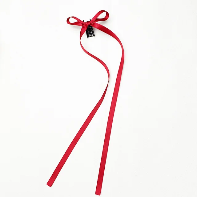 36cm Ribbon Long Polyester Cotton Bow Claw Clip Polyester Cotton Purple - Shop at LoveMi
