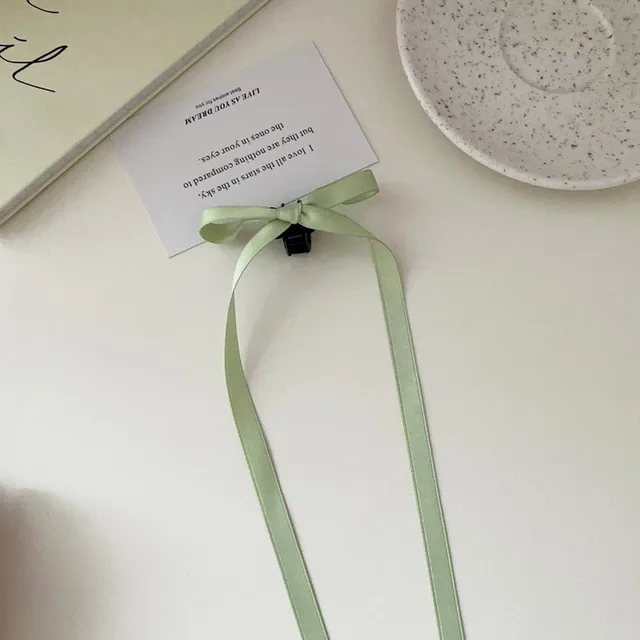 36cm Ribbon Long Polyester Cotton Bow Claw Clip Polyester Cotton Wine Red - Shop at LoveMi