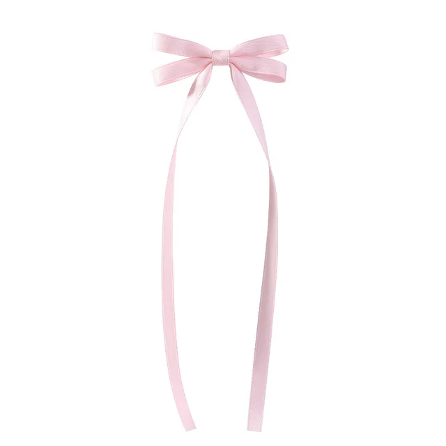 Bow Braided Hair Ribbon Tie up Hair Tie Double Ponytail Duckbill Clip Pink - Shop at LoveMi