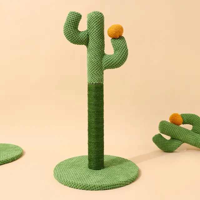 Masson Cactus Cat Scratch Board Sisal Scratching Pole Climber For Pet Cat Cat Toy Supplies Grinding Claw Scratching Cactus Medium - Shop at LoveMi