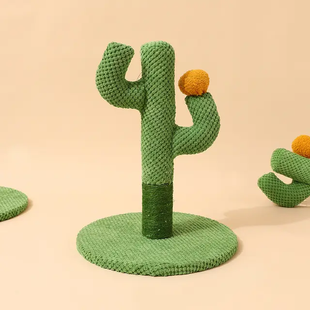 Masson Cactus Cat Scratch Board Sisal Scratching Pole Climber For Pet Cat Cat Toy Supplies Grinding Claw Scratching Cactus Small Size - Shop at LoveMi