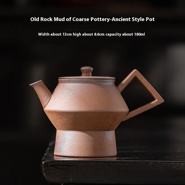 Stoneware Old Rock Clay Teapot Mild Luxury Retro Household Kung Fu Tea Set Antique Pot - Shop at LoveMi