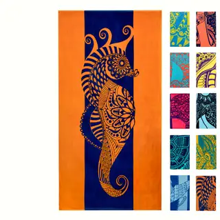 Turtle Pattern Cross-border Marine Life Dolphin Conch Blue Tropical Fish Beach Towel - Al221012228