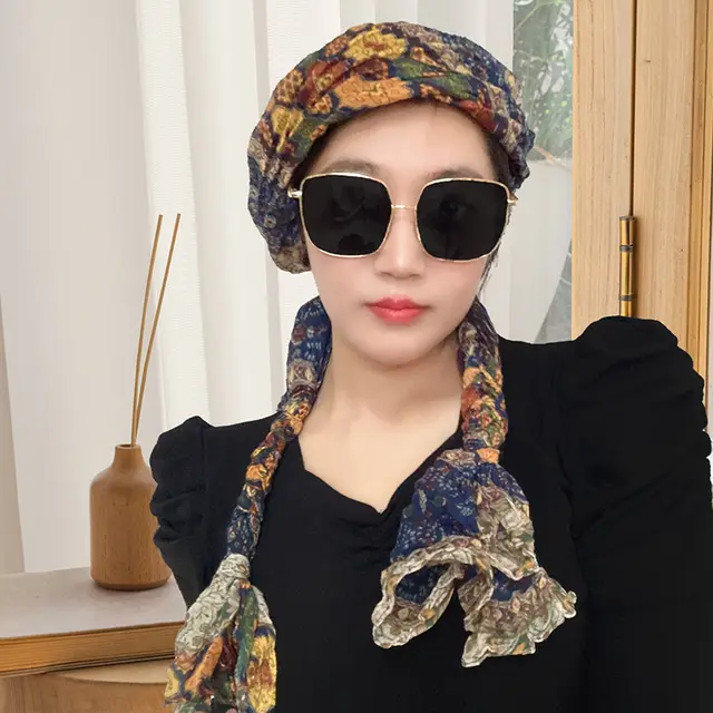Hand woven Hair Braid Scarf Girls Fashion Thin Scarf Ethnic Style Navy Blue - Shop at LoveMi