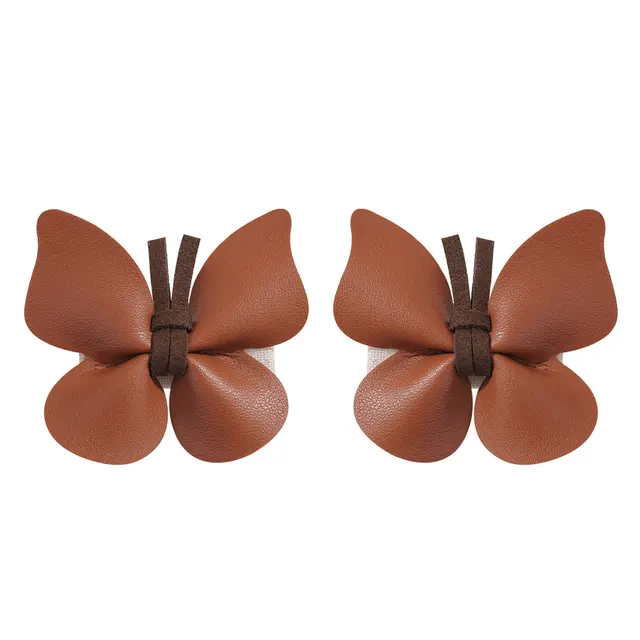 New PU Leather Butterfly Full Bag Clip Children's Barrettes 7 Style - Shop at LoveMi