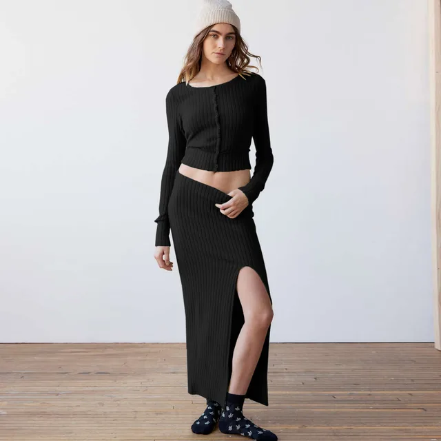 Autumn And Winter Long Sleeves Top For Women Black - Shop at LoveMi