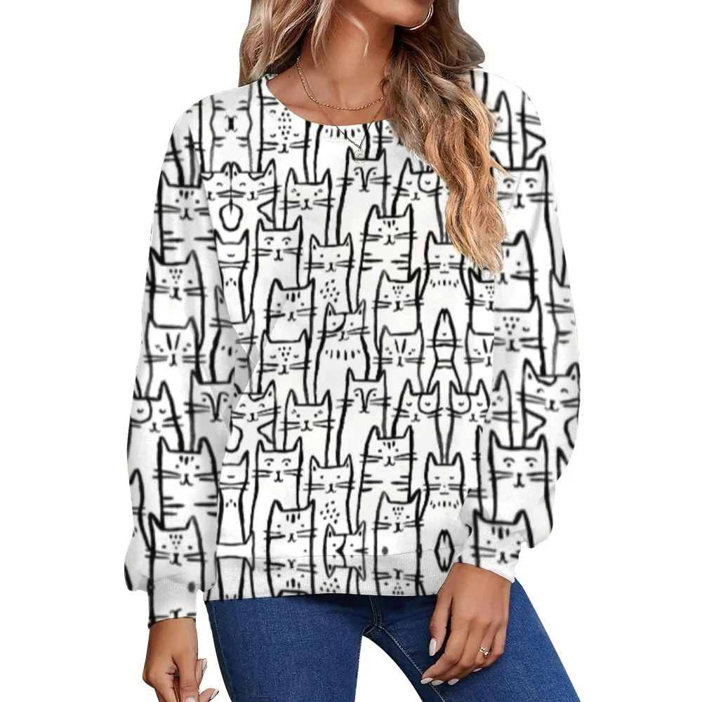 Women's Casual Personalized Trendy Digital Printed Hoodie Style7 3Xl - Shop at LoveMi