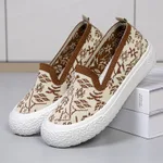 Summer Mesh Breathable Slip-on Lofter Pumps - Brown