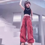 Dark Red Overalls