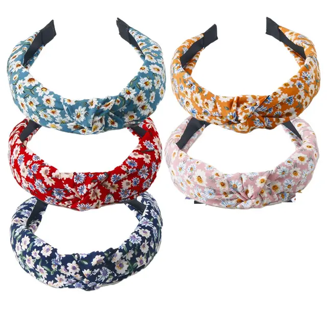 Wide Brim Hair Pressing Outdoor All matching Cross Headdress 5 Color Set As Shown - Shop at LoveMi