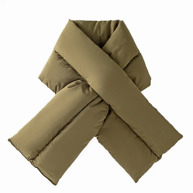 Warm Fashion Thickened Fleece lined Scarf Double Tube Army Green - Shop at LoveMi