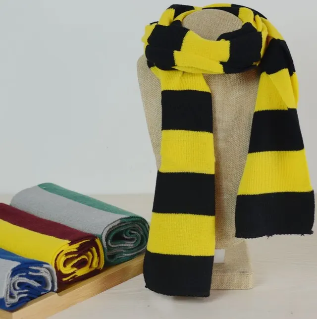 Magic College Scarf Retro Without Label Light Board Scarf Yellow Black H - Shop at LoveMi