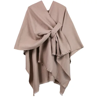 Women's Cardigan Split Shawl Plus sized Camel - Shop at LoveMi